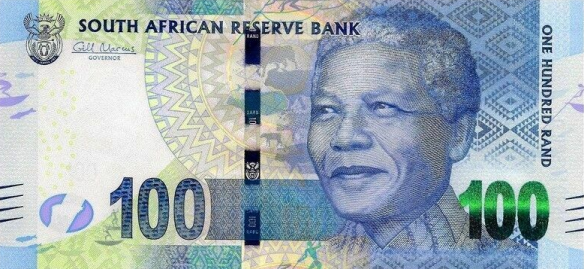 P141b South Africa 100 Rand Year 2016 (Omron Rings)